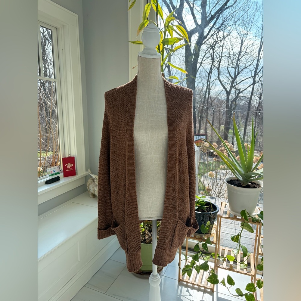 Open-Front Lightweight Cardigan